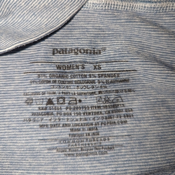 PATAGONIA Blue & White Organic Cotton Athletic Maxi Skirt Size Extra-Small - Picture 4 of 8